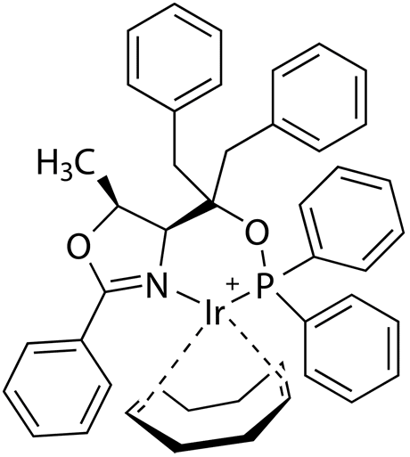 ((4S,5S)-(-)-O-[1-Benzyl-1-(5-methyl-2-phenyl-4,5-dihydrooxazol-4-yl)-2-phenylethyl]-diphenylphosphinite)(1,5-COD)iridium(I) tetrakis(3,5-bis(trifluoromethyl)phenylborate